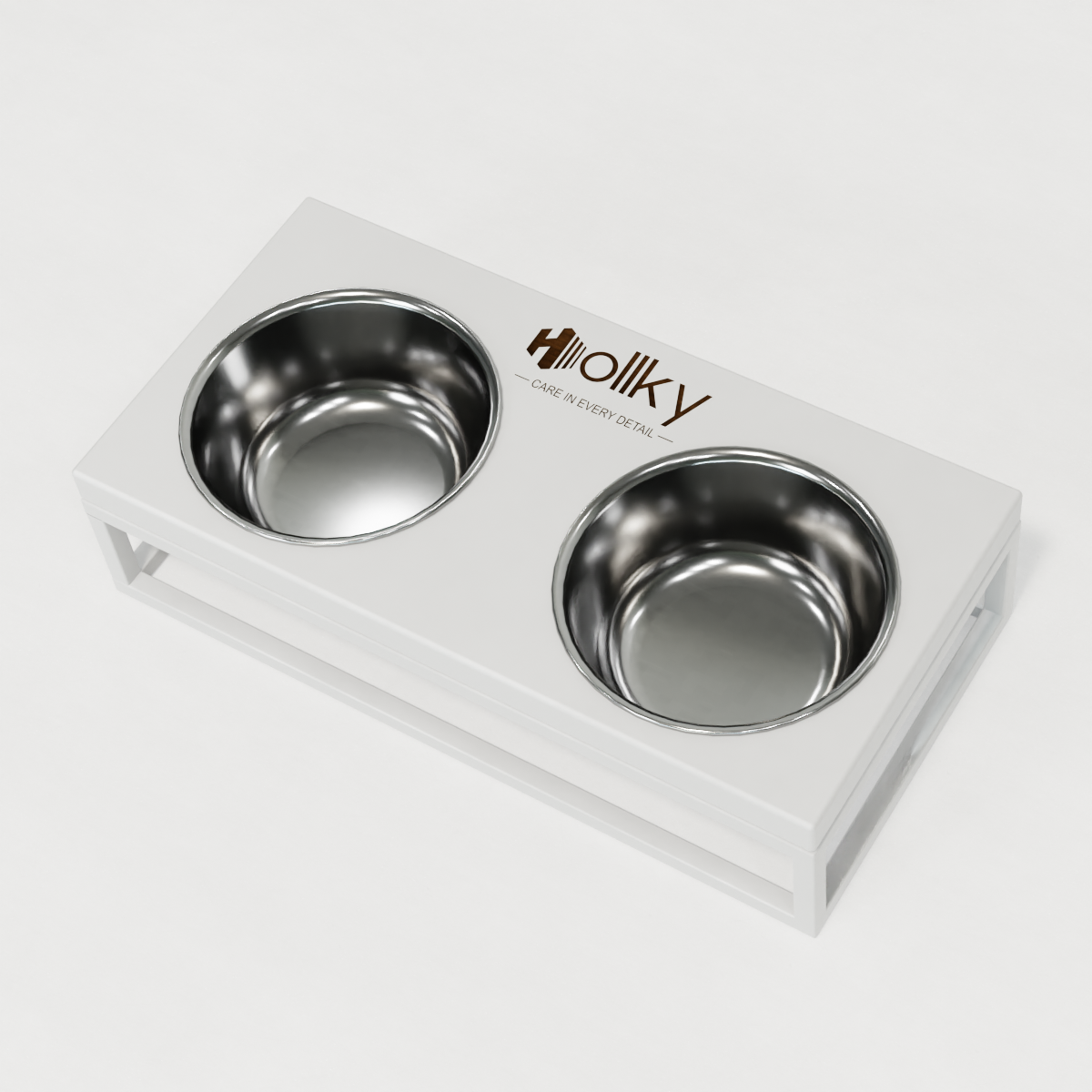 Миски на подставке для маленьких собак и котов Hollky Base S 2х0,45 л (BS-36187-WHWH) - фото 7 Миски на подставке для маленьких собак и котов Hollky Base S 2х0,45 л (BS-36187-WHWH) - фото 7