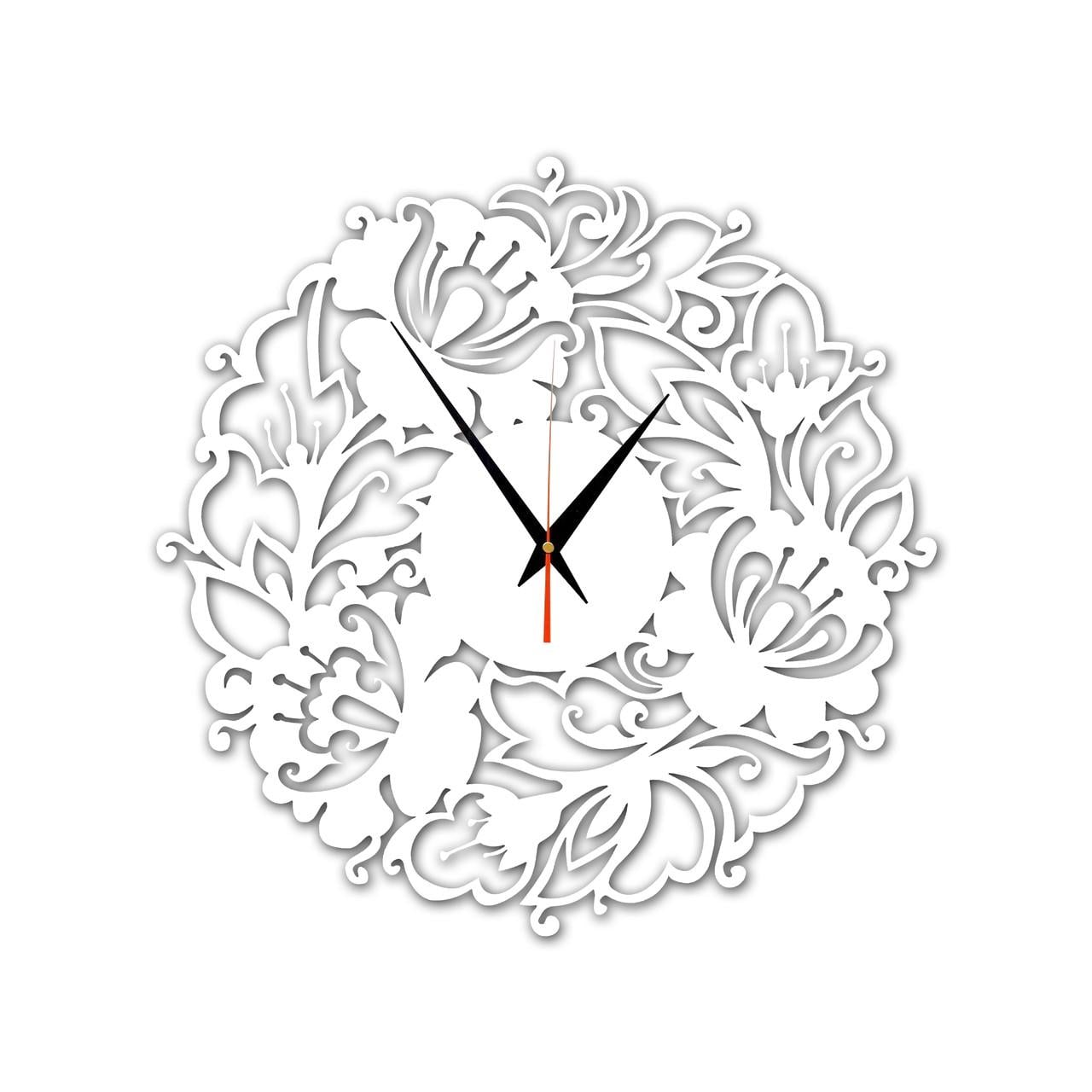 Часы DecorWood из дерева 38 см Белый (а401)