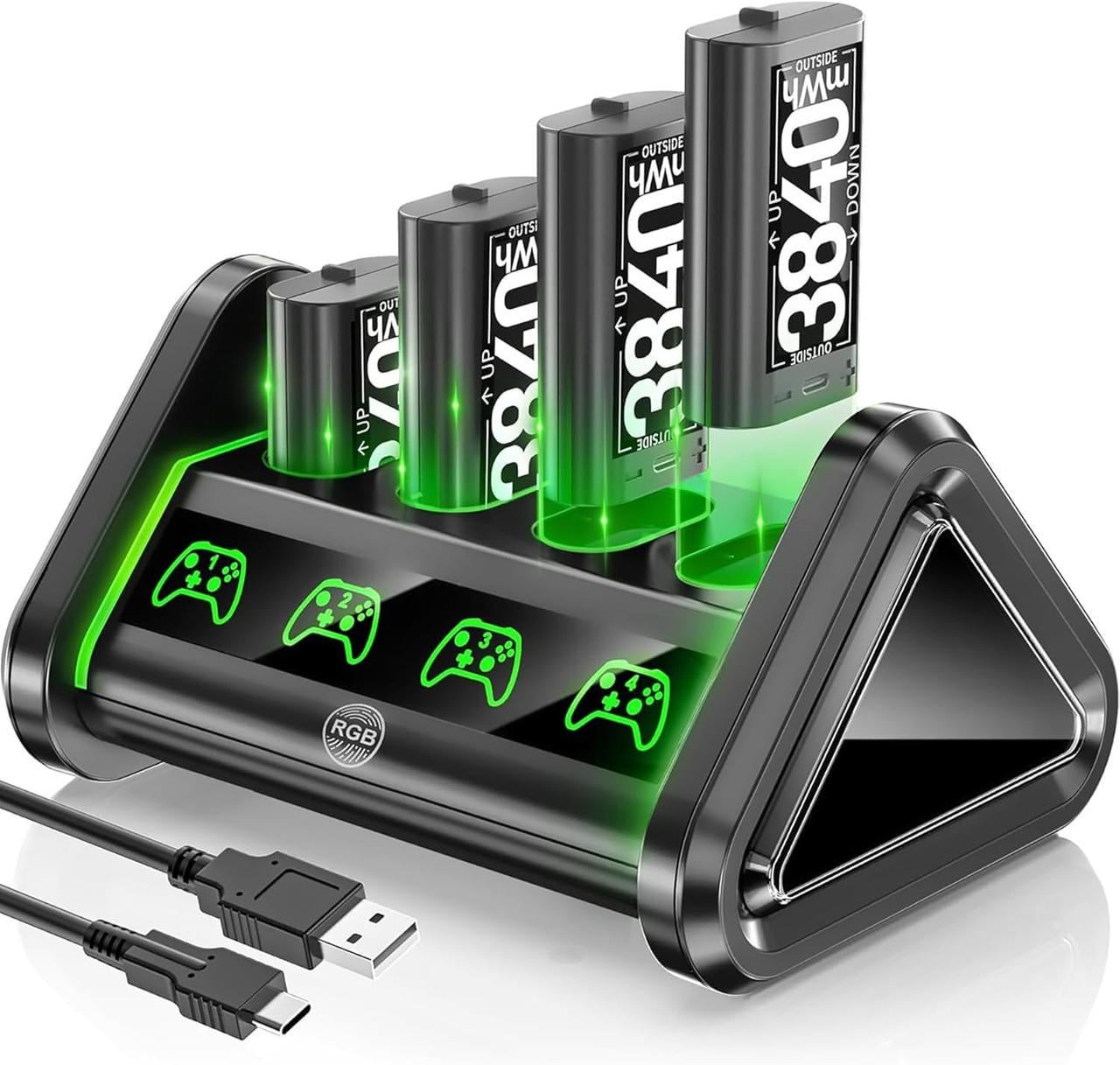 Зарядка и 4 аккумулятора OIVO NG-BX132X для геймпада Xbox 3840 mWh (2525808600)