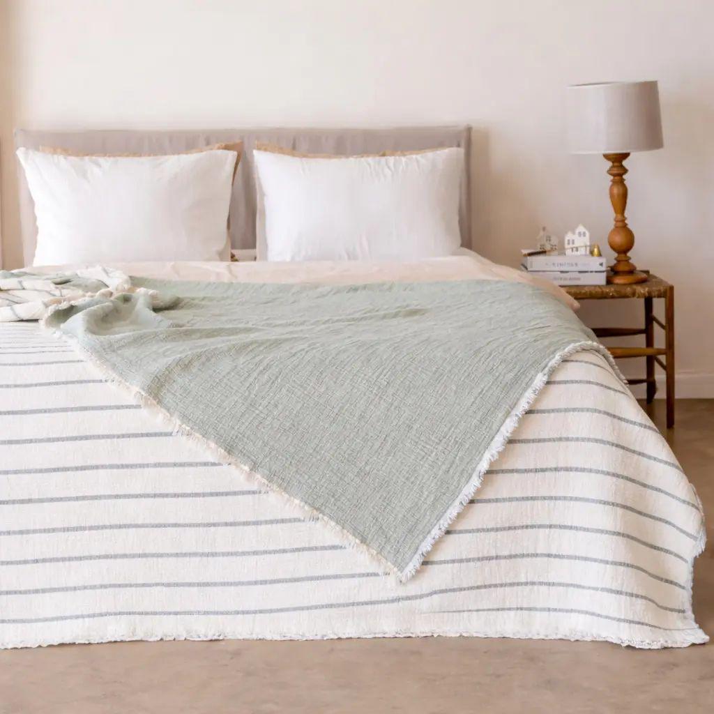 Покрывало муслиновое для двуспальной кровати Muslin воздухопроницаемое 230х250 см Зеленый (opt-105983) Покрывало муслиновое для двуспальной кровати Muslin воздухопроницаемое 230х250 см Зеленый (opt-105983)