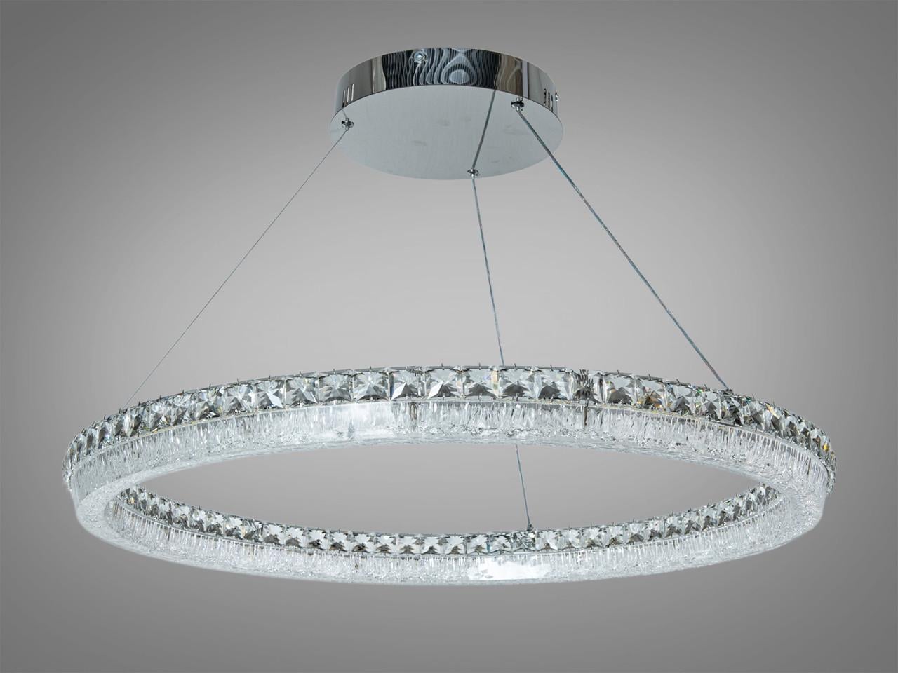 Люстра підвісна LED для вітальні MD6027/800HR кільце 130W Хром (3146140555)