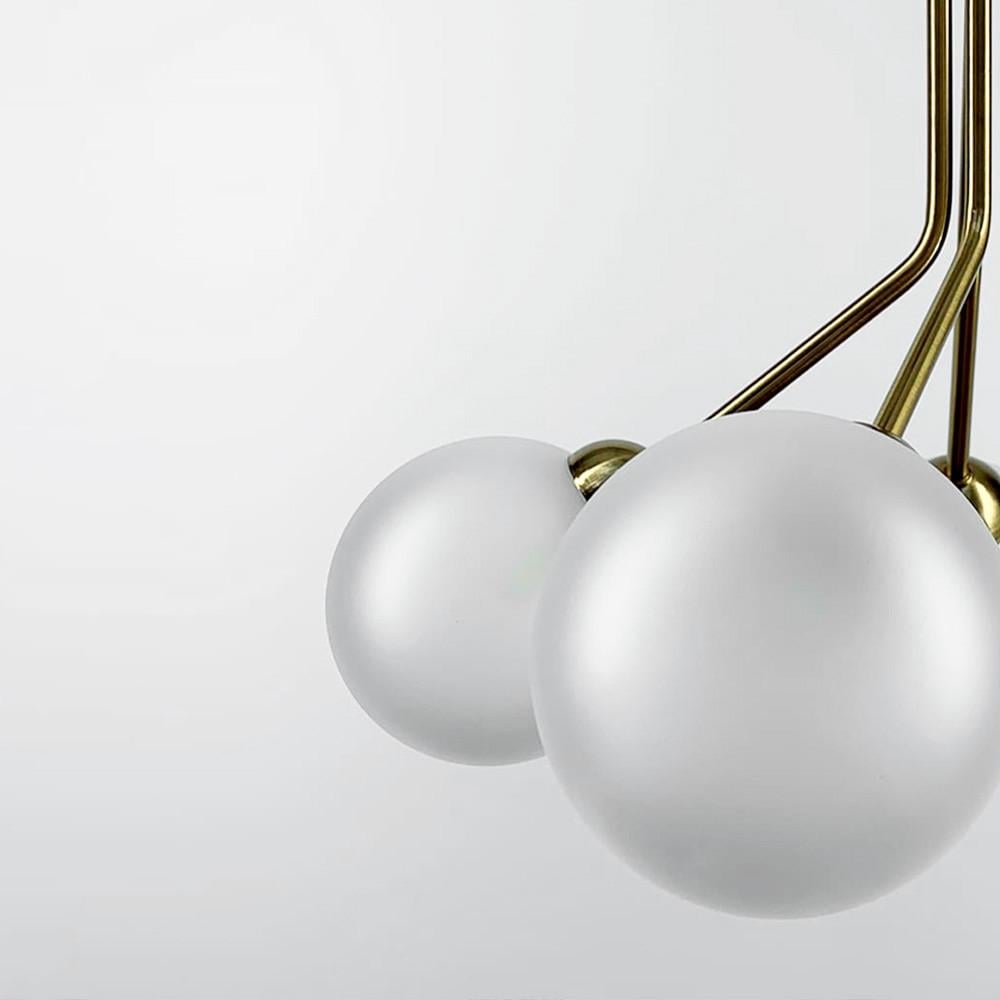 Люстра элегантная на 6 матовых плафонов Латунь (J 061/6) - фото 3 Люстра элегантная на 6 матовых плафонов Латунь (J 061/6) - фото 3