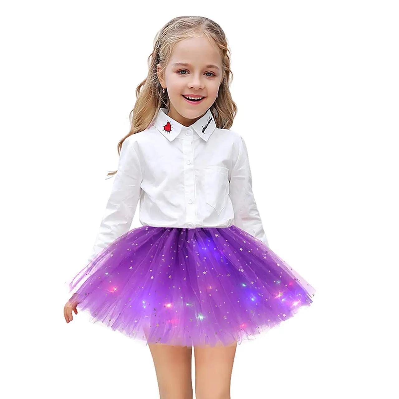 Юбка детская пачка со светодиодной подсветкой и звездочками для детей 3-12 лет 98-140 см Глубокий фиолетовый (2466775982) Юбка детская пачка со светодиодной подсветкой и звездочками для детей 3-12 лет 98-140 см Глубокий фиолетовый (2466775982)