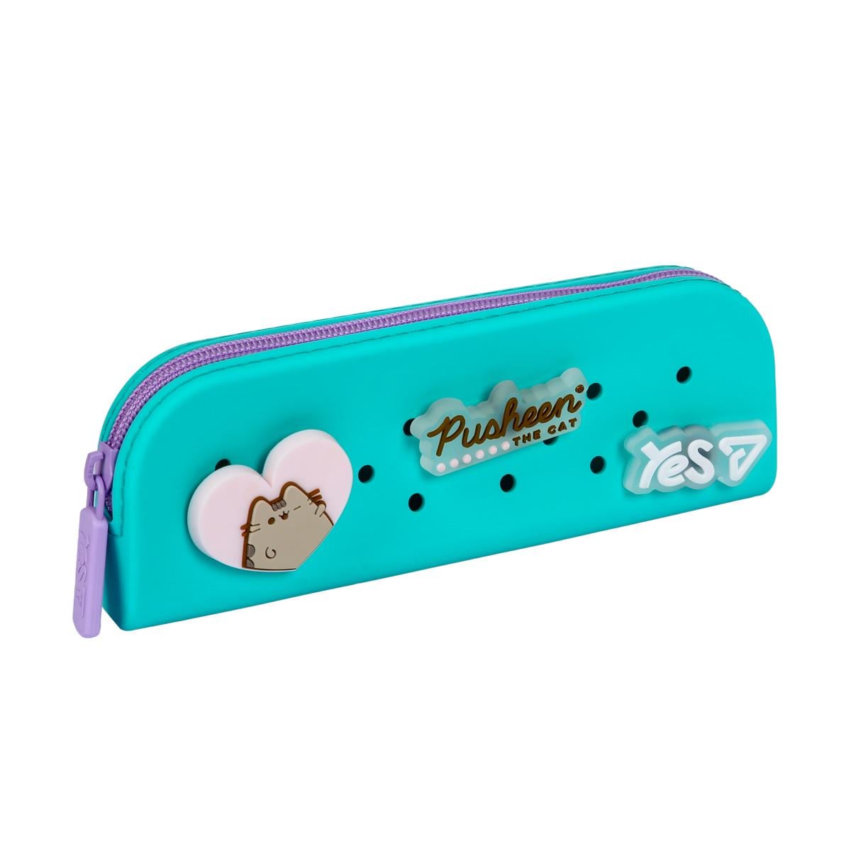 Пенал школьный YES Pusheen Summer Силикон 1 отделение Голубой (533842)