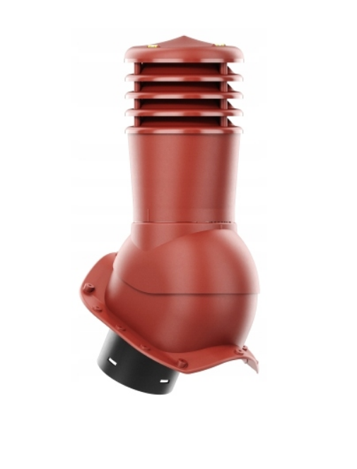 Выход вентиляционный неутепленный Kronoplast KBR 150 мм для металлочерепицы Pruszynski Arad и Ruukki Adamante Ral 3009 Красный (KBR 2-4)