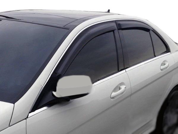 Ветровики SD HIC для Mercedes C-class W204 2007-2015 гг. поликарбонат Черный