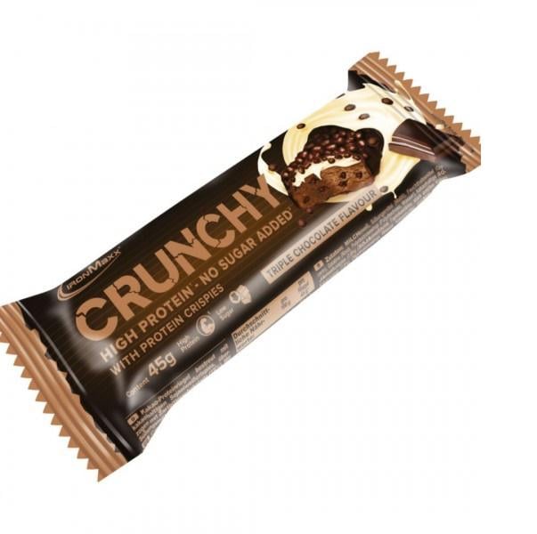 Протеиновый батончик IronMaxx Crunchy 45 г Triple Chocolate