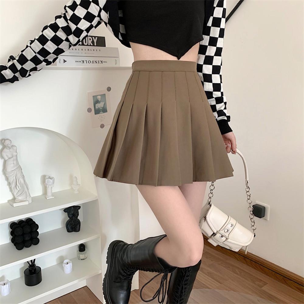 Спідниця зі складками M Коричневий (65130) - фото 4 Спідниця зі складками M Коричневий (65130) - фото 4