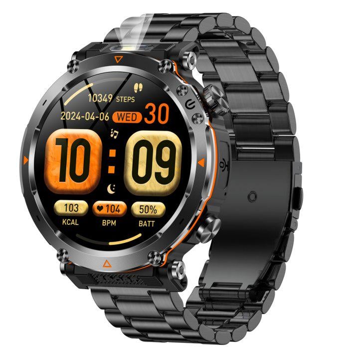 Смарт-часы UWatch Smart Avation Pro Steel Black с ремешками 2 шт. (1999)
