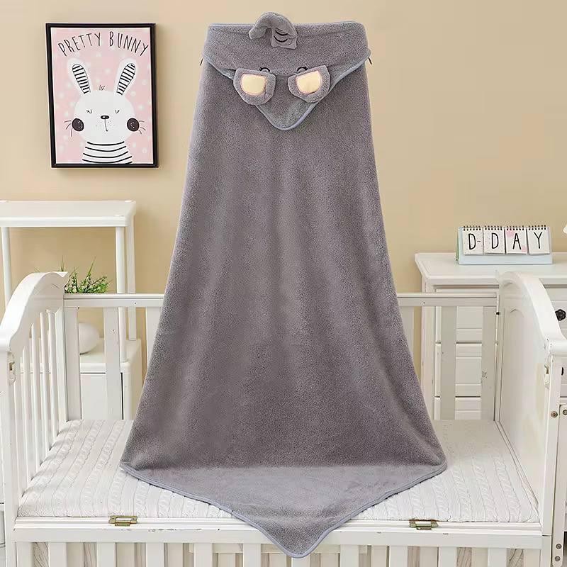 Полотенце-уголок для малышей с капюшоном из микрофибры Слоненок - фото 2 Полотенце-уголок для малышей с капюшоном из микрофибры Слоненок - фото 2