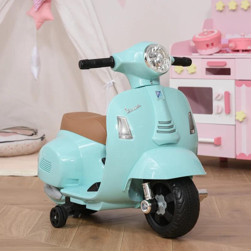 Дитячий мотоцикл електричний HOMCOM VESPA 18-36 міс. 66,5x38x52 см (370-138GN)