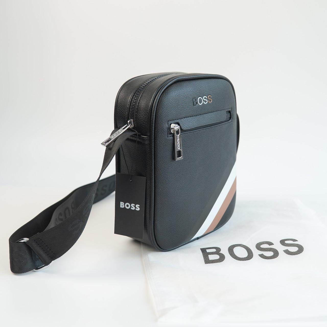 Сумка мужская брендовая BOSS Черный (6602 PTR) - фото 8 Сумка мужская брендовая BOSS Черный (6602 PTR) - фото 8