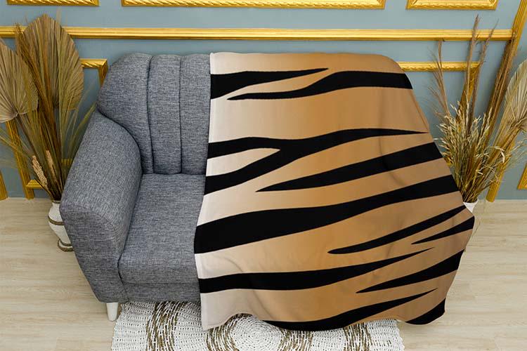 Плед Tiger Pattern Art плюш одношаровий 135х150 см (114021)