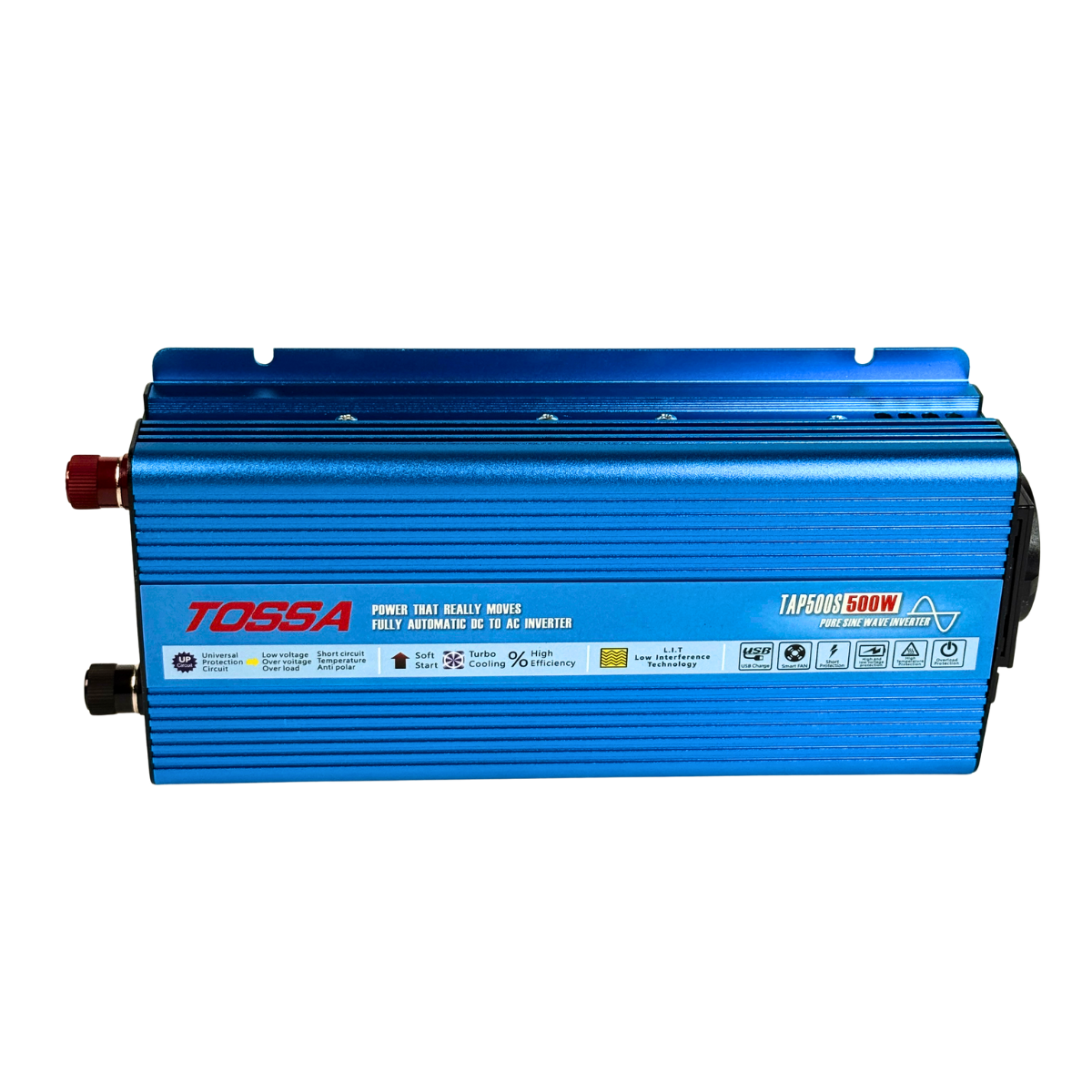 Інвертор Tossa 12-220 V чистий синус 500 W (PA005-S)