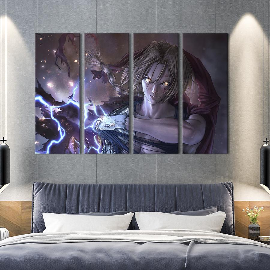 Модульная картина из 4 частей Manga Fullmetal Alchemist 89x53 см (709-41)