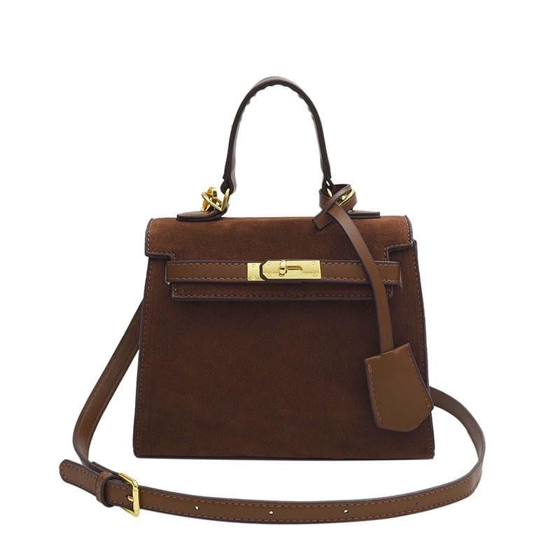 Женская сумка 2363 кросс-боди замшевая Коричневый (27484748)