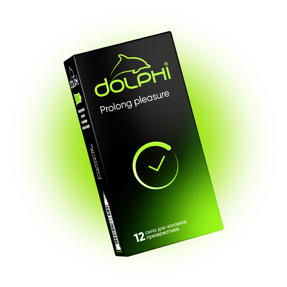 Презервативы Dolphi Prolong анатомические pleasure с анестетиком 12 шт. (000005105)