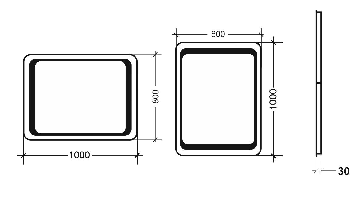 Зеркало с LED подсветкой для ванной комнаты Орла 800х1000 мм (ORLA-800х1000) - фото 6