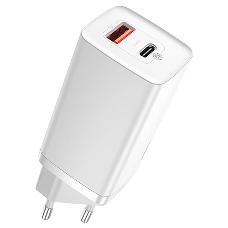 Устройство cетевое зарядное Baseus GaN Lite 1 Usb/1Type-C CCGAN2L-B02 65W White