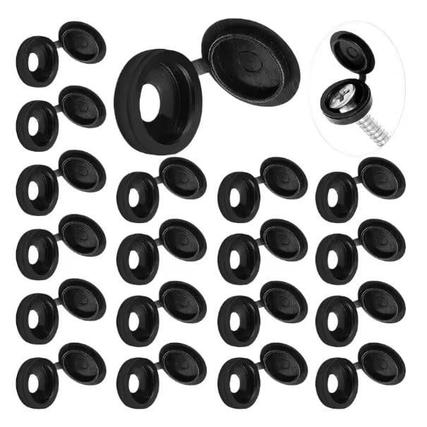 Заглушки пластиковые декоративные под шурупы 20 шт. Черный - фото 5