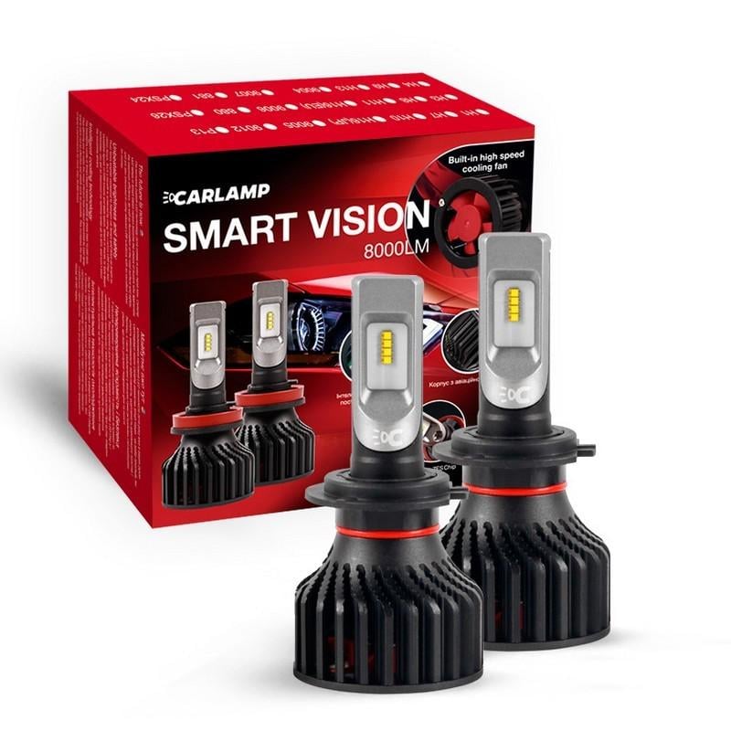Автолампы светодиодные CARLAMP H7 Smart Vision Led 8000 Lm 6500K (SM7)
