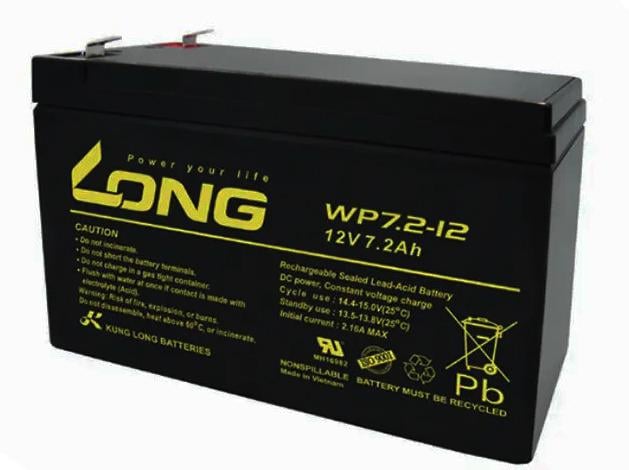 Батарея акумуляторна Kung Long WP7-12 F2 12В 7 Ач 28 W