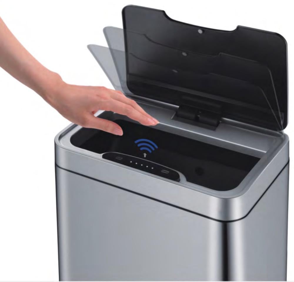 Відро для сміття KOER TC-020312-07 з сенсорне прямокутне 12 л Графіт (KR5587) - фото 5