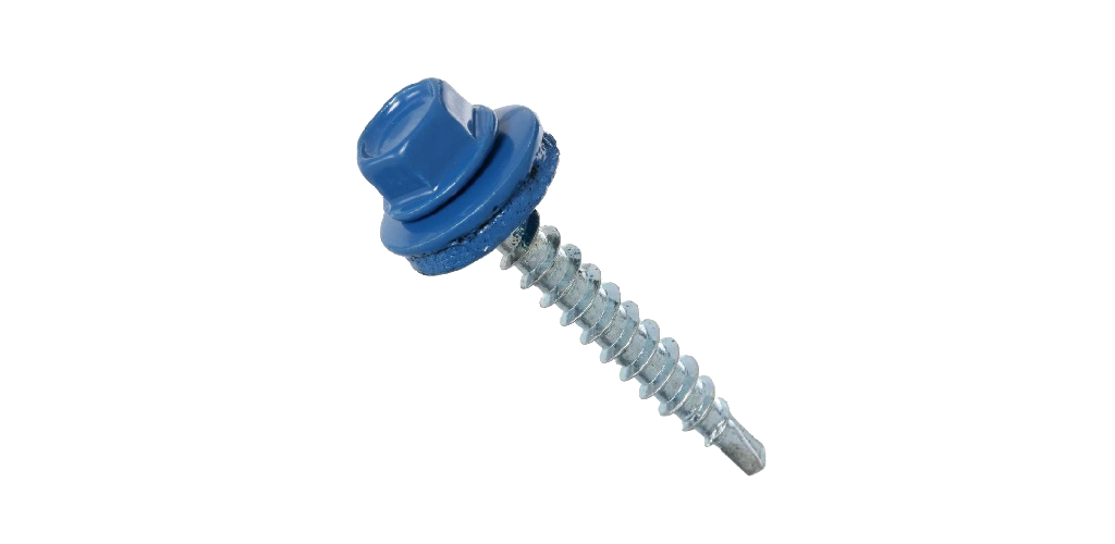 Cаморіз покрівельний Astra-company RAL5011 по дереву 4,8х35 мм Сталево-синій Cаморіз покрівельний Astra-company RAL5011 по дереву 4,8х35 мм Сталево-синій