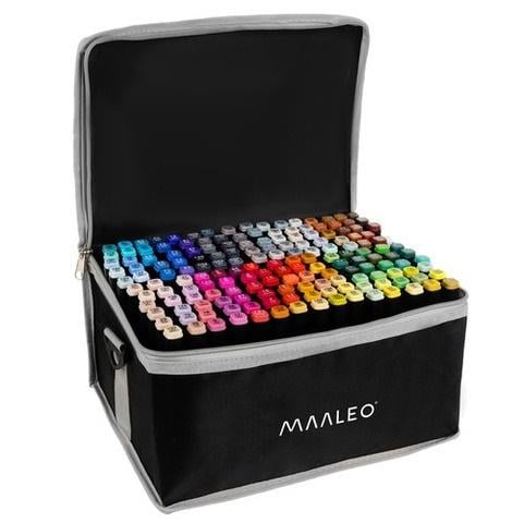 Набор маркеров двусторонних спиртовых в органайзере и сумке 168 шт. Набор маркеров двусторонних спиртовых в органайзере и сумке 168 шт.