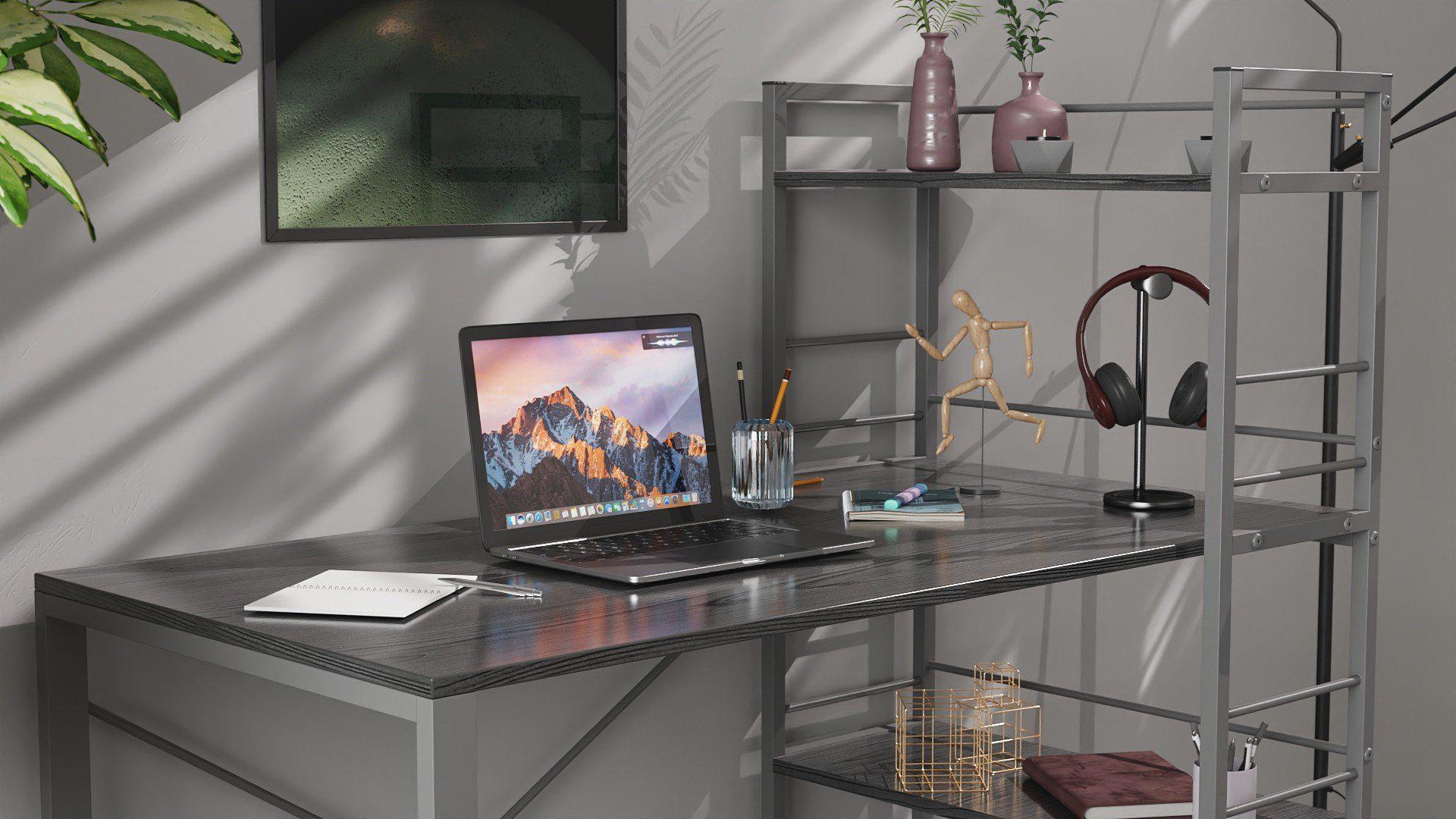 Письменный стол Ferrum-decor Konekt с этажеркой металл/ДСП 16 мм Серый/Венге Магия (FRD-105743) - фото 6 Письменный стол Ferrum-decor Konekt с этажеркой металл/ДСП 16 мм Серый/Венге Магия (FRD-105743) - фото 6