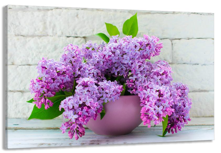 Картина на холсте в гостиную/спальню Сирень 40х80 см (MLP_238)