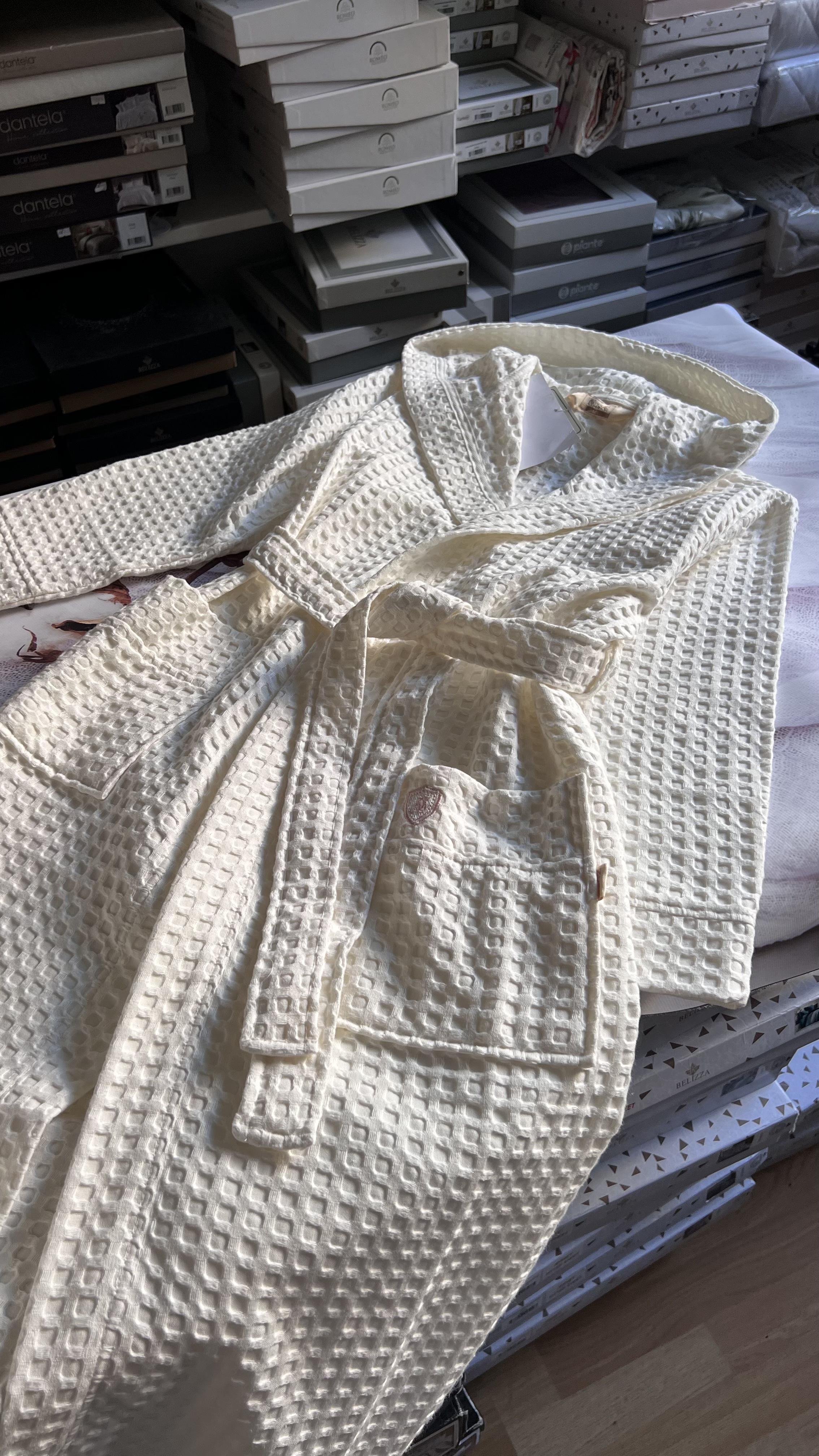 Халат жіночий вафельний Nusa M бавовна Білий (2703973337) - фото 2 Халат жіночий вафельний Nusa M бавовна Білий (2703973337) - фото 2