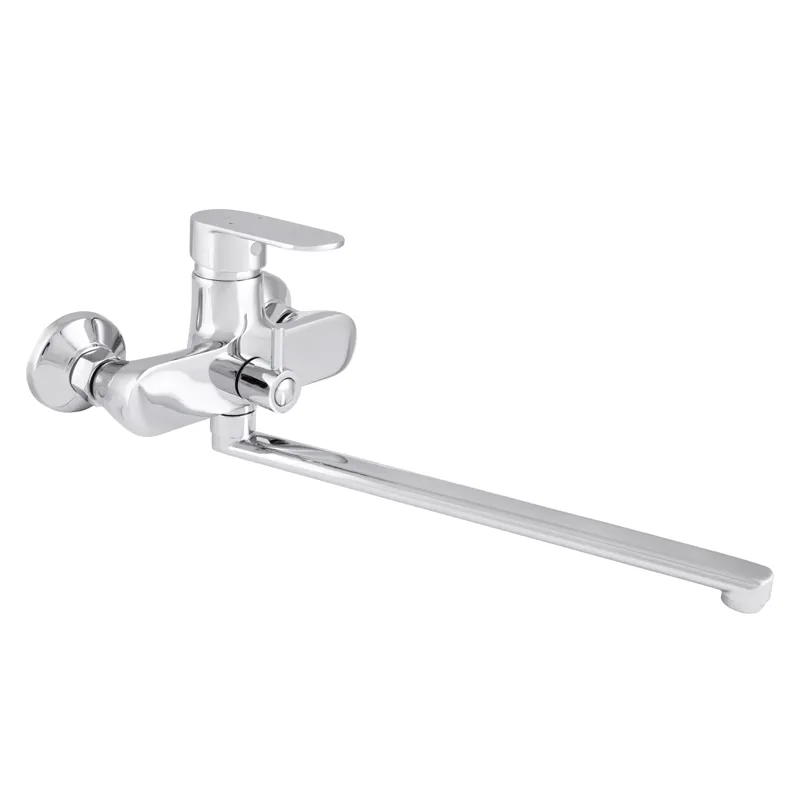 Смеситель для ванны Zerix Z2239 из силумина Стальной (ZX2882)