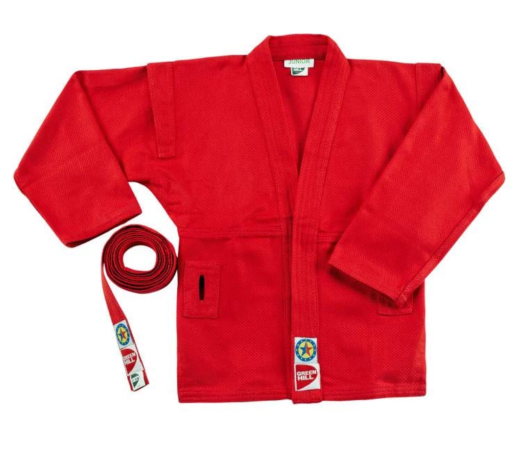 Куртка самбо Green Hill JUNIOR 155 см Красный (6936116105722) - фото 4