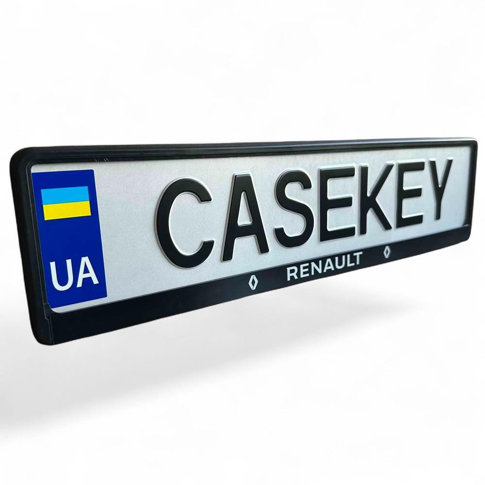 Авторамка с лакированной печатью Renault (rnramka1)