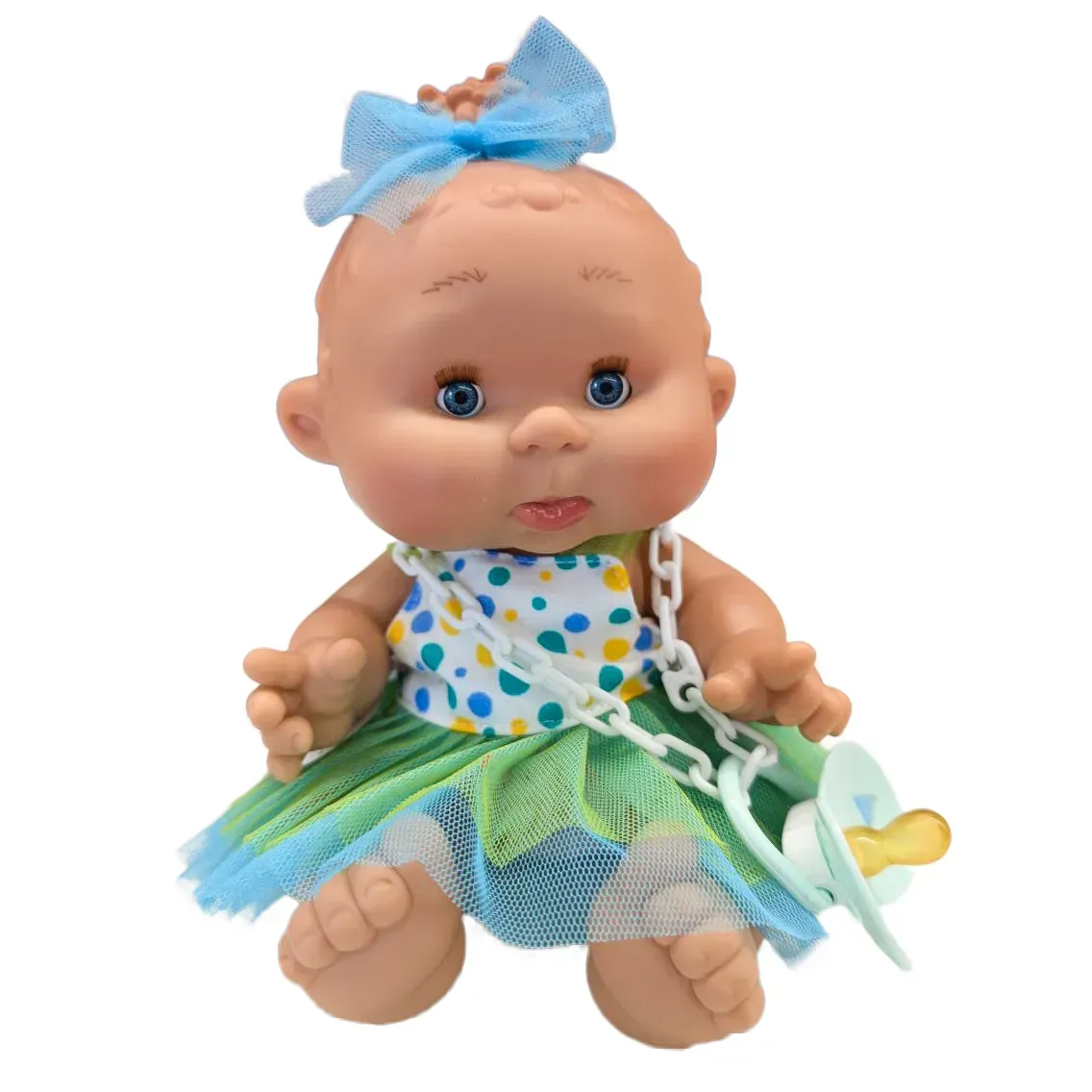 Пупс Nines d'Onil Pepote виниловая в платье 26 см Голубой/Зеленый (150-98-0434NN.1) Пупс Nines d'Onil Pepote виниловая в платье 26 см Голубой/Зеленый (150-98-0434NN.1)