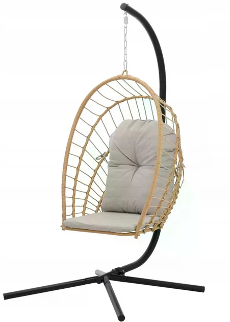 Кресло-качалка подвесное GardenLine кокон с подушками Коричневый (FAT0923)