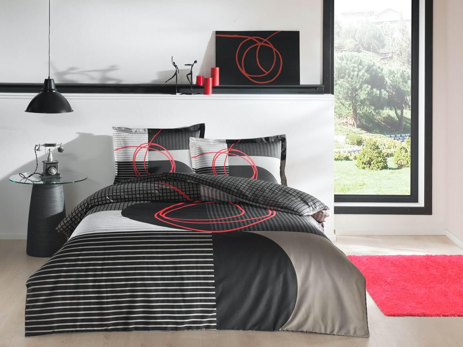 Постельное белье Tac Pandora kahve сатин евро (2000022282131)