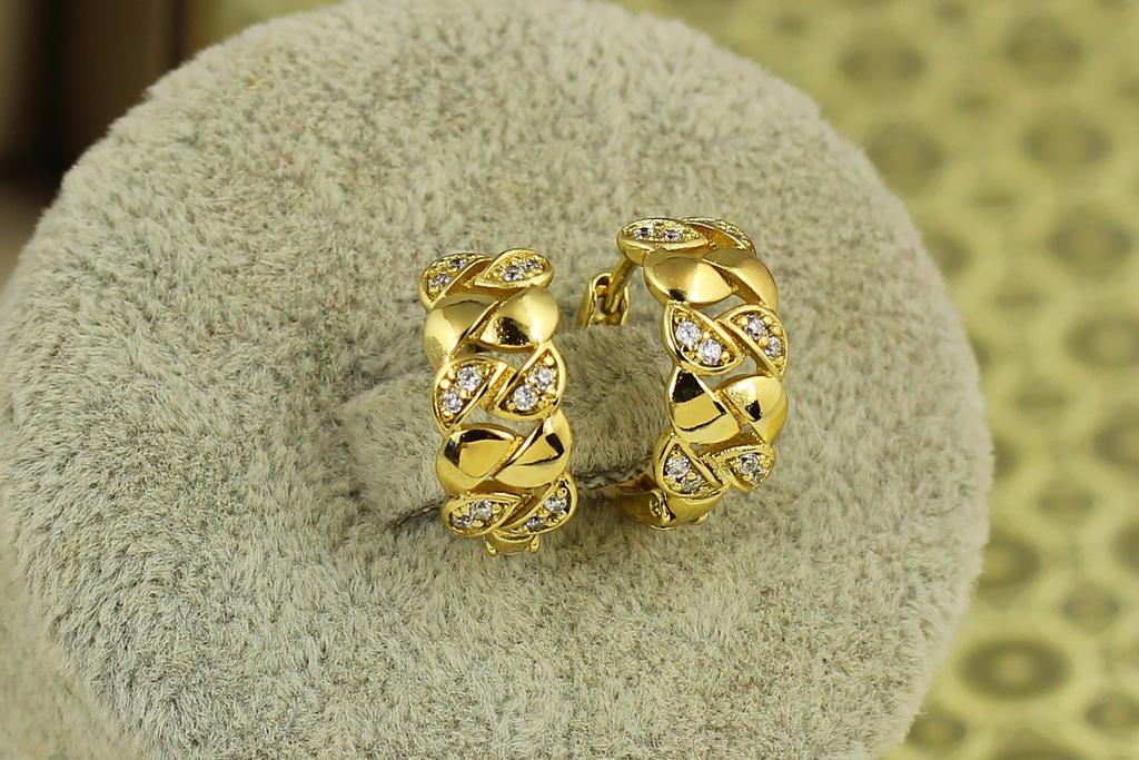 Серьги Xuping Jewelry Переплет 1,6 см Лимонный (29738419)