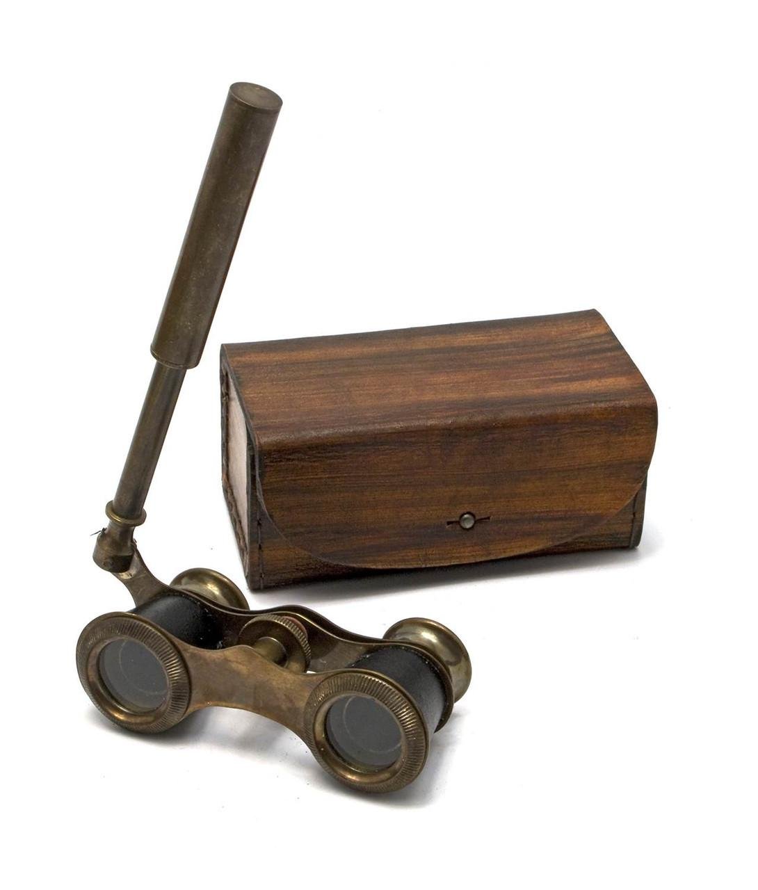 Лорнет Бронзовый в кожаном футляре 14х10х4,5 см (29302)