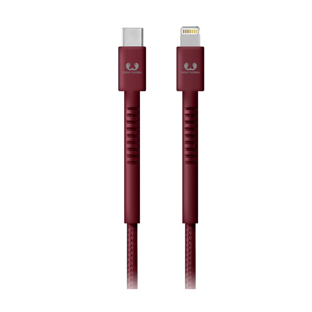 Кабель синхронизации Fresh 'N Rebel Fabriq Cable USB-C to Lightning 1.5m, Ruby Red (2CLC150RR)