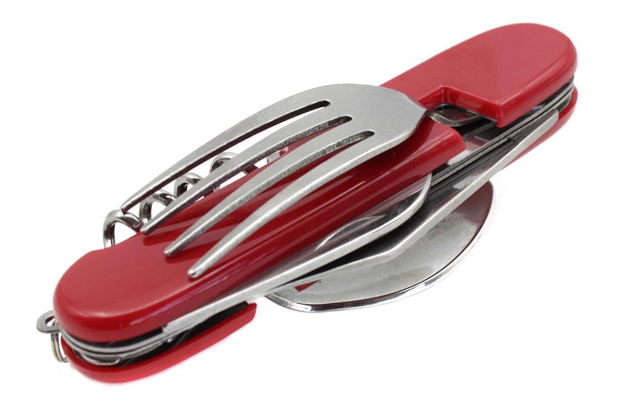 Прибор столовый 6в1 складной Красный (Mult073)