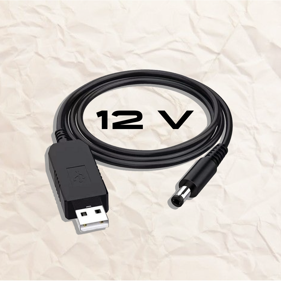 Кабель для роутера от павербанка USB to DC 12 V DC 5,5x2,1 мм (KPN5669) - фото 2