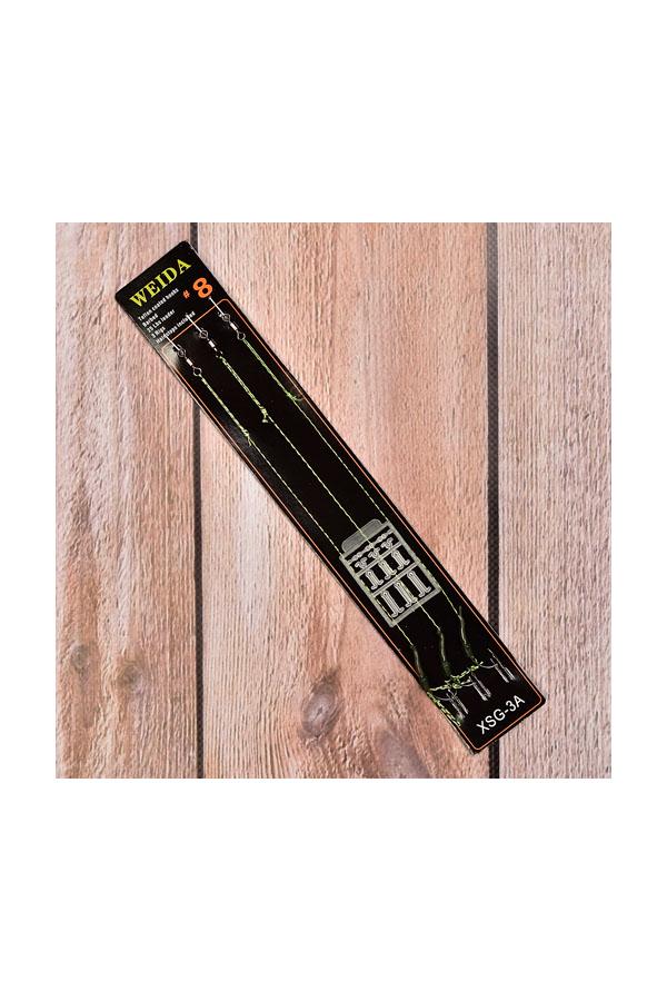 Поводок карповый с бойловым стопором SF24242-8 3 шт. №8 Поводок карповый с бойловым стопором SF24242-8 3 шт. №8