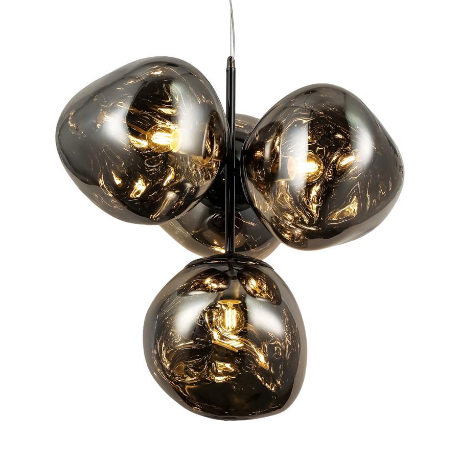 Люстра підвісна 793CH01-4 SMGY 280 E27 з 4 незвичайними плафонами Чорний/Хром - фото 3 Люстра підвісна 793CH01-4 SMGY 280 E27 з 4 незвичайними плафонами Чорний/Хром - фото 3