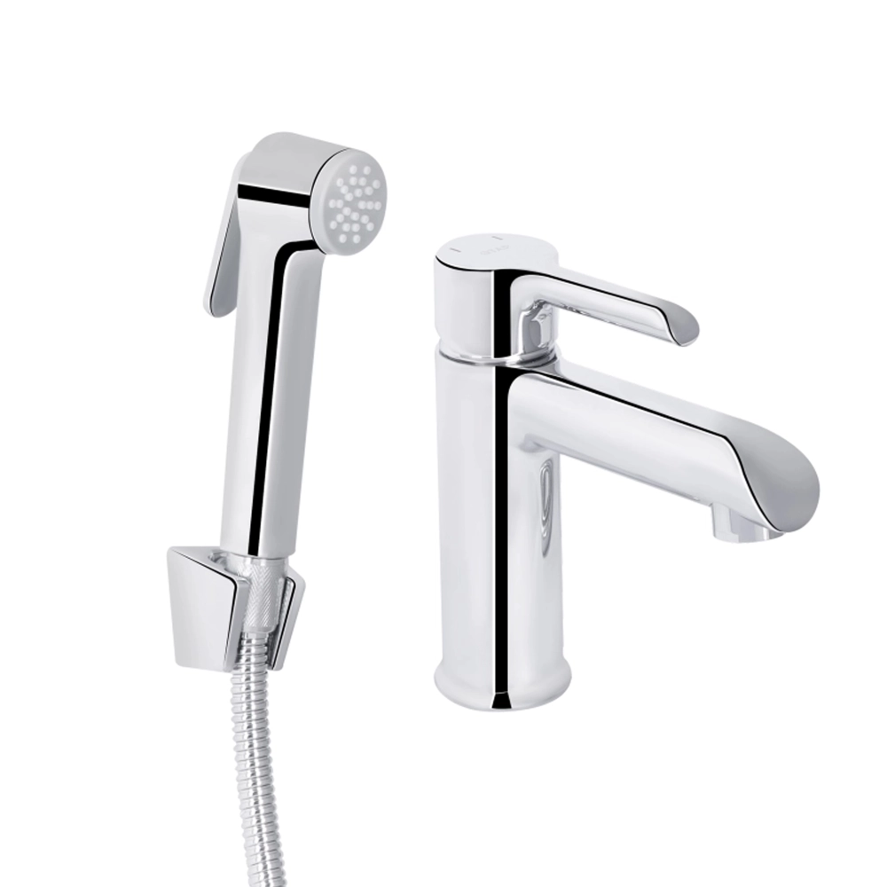 Змішувач для раковини Qtap Grand з гігієнічною лійкою Хром (SD00051794)