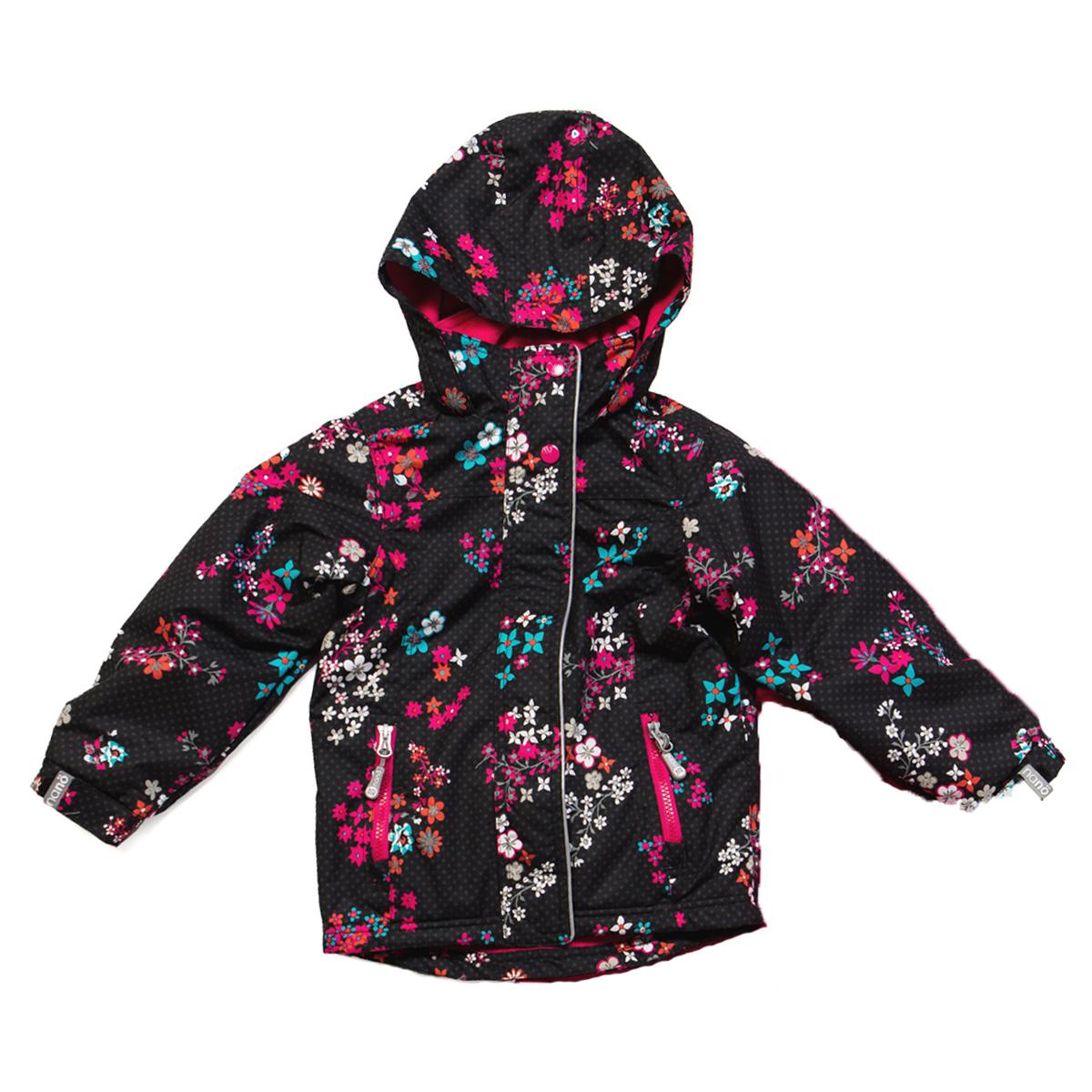 Куртка детская демисезонная Nano S17J272 для девочки на флисе 88-96 см Черный (S17J272-Black-2)