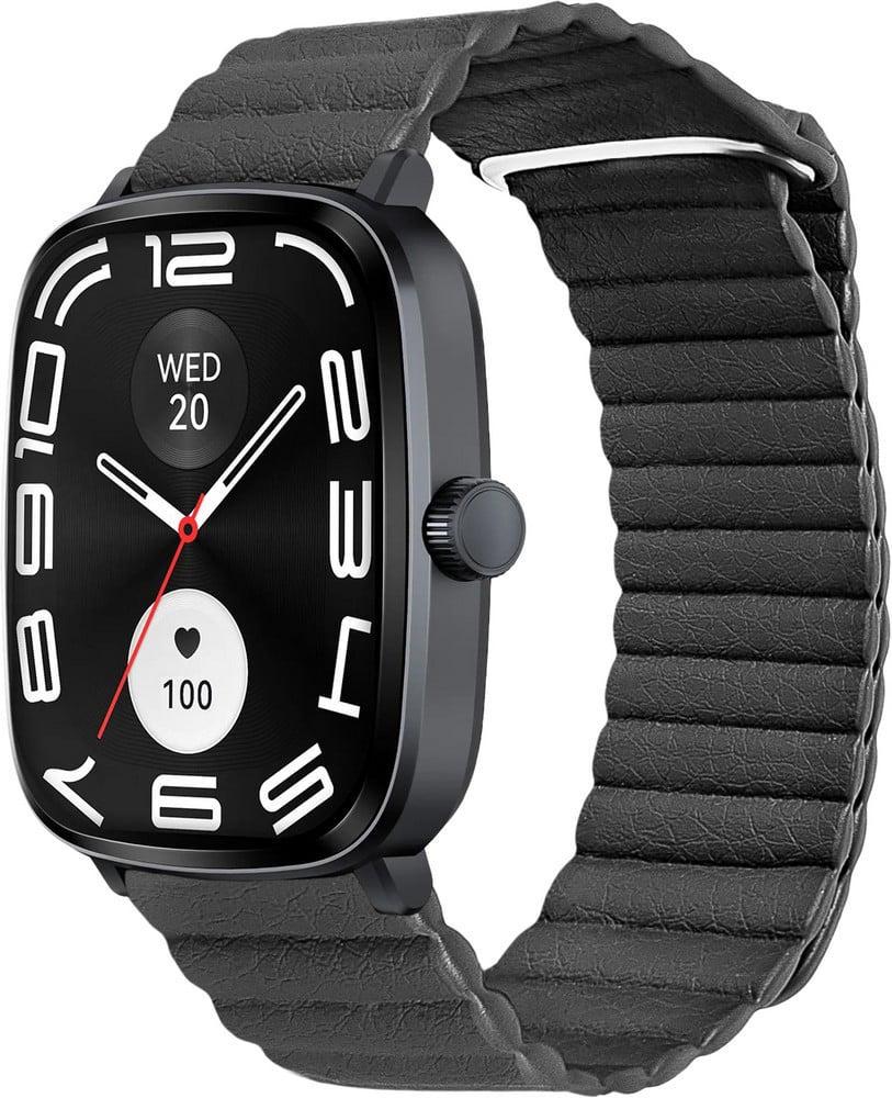 Ремешок кожаный Genis для Haylou RS5 LS19 Black (40890-2B)