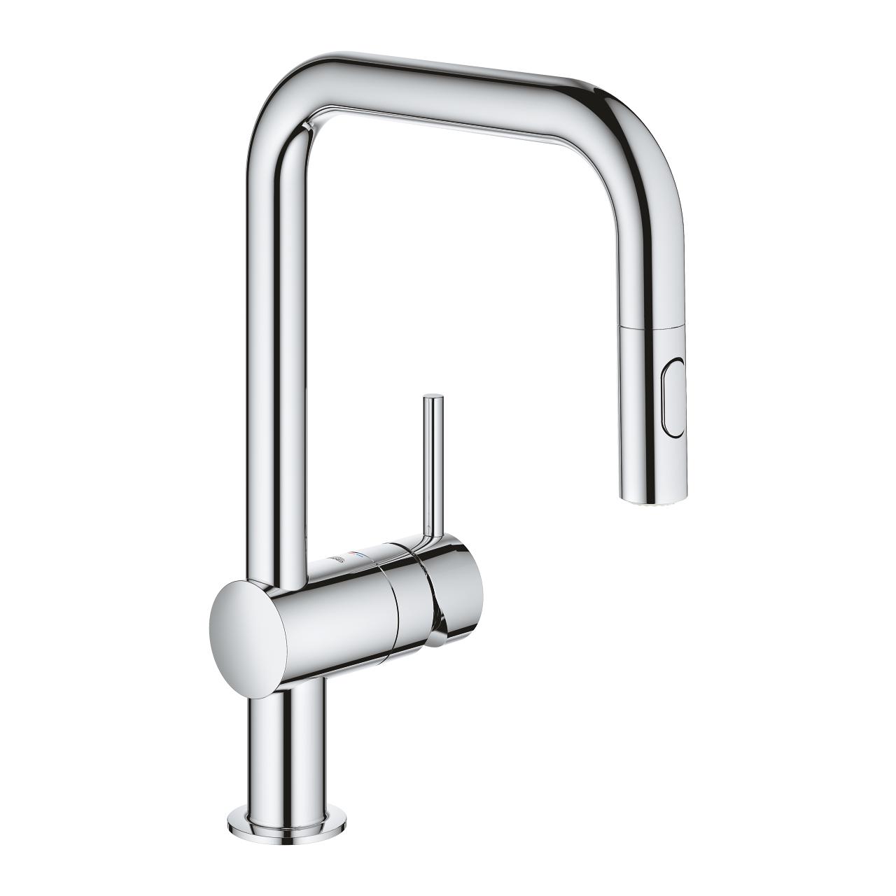 Смеситель для кухни Grohe Vento 30439000 с видвижной лейкой Хром (149974)