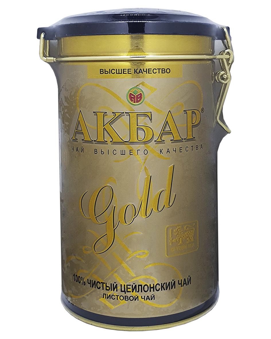 Чай черный Akbar Gold в металлической банке 225 г (55950)
